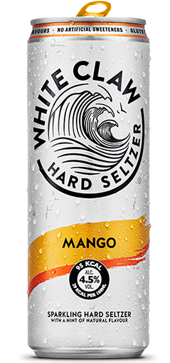White Claw sparkling hard seltzer in Mango flavour